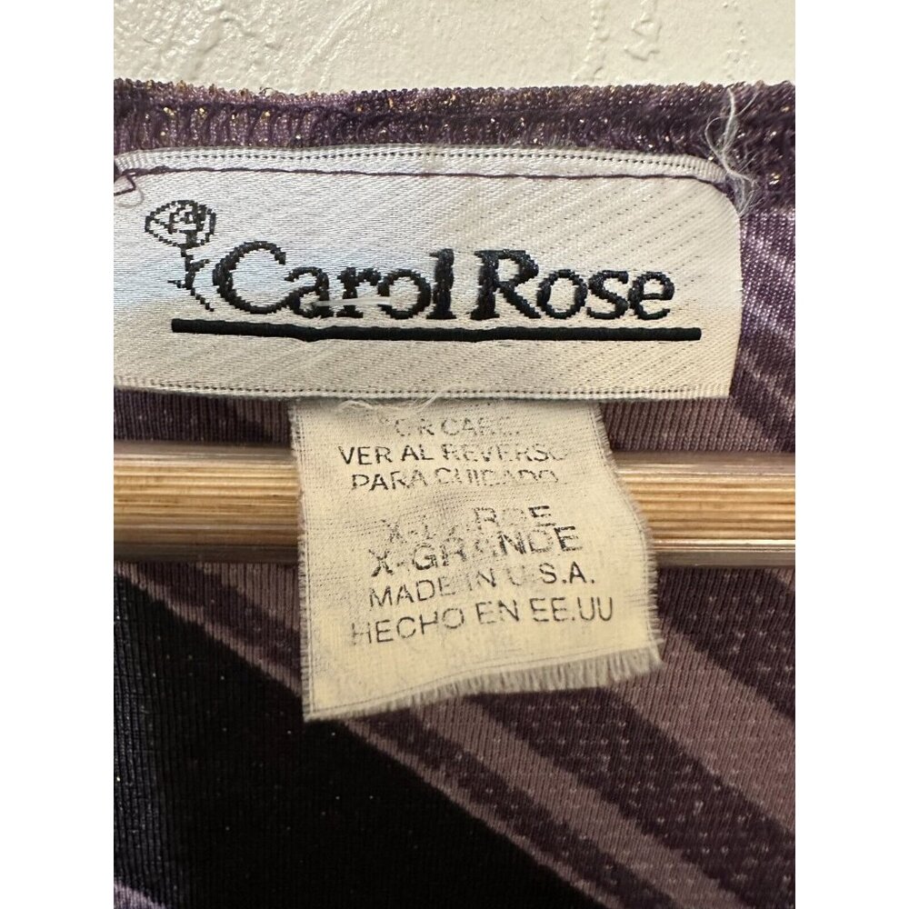 Vintage Y2K Carol Rose Womans Glittler Cowl Neck Top Sz XL Festival Western 90s - Picture 2 of 11